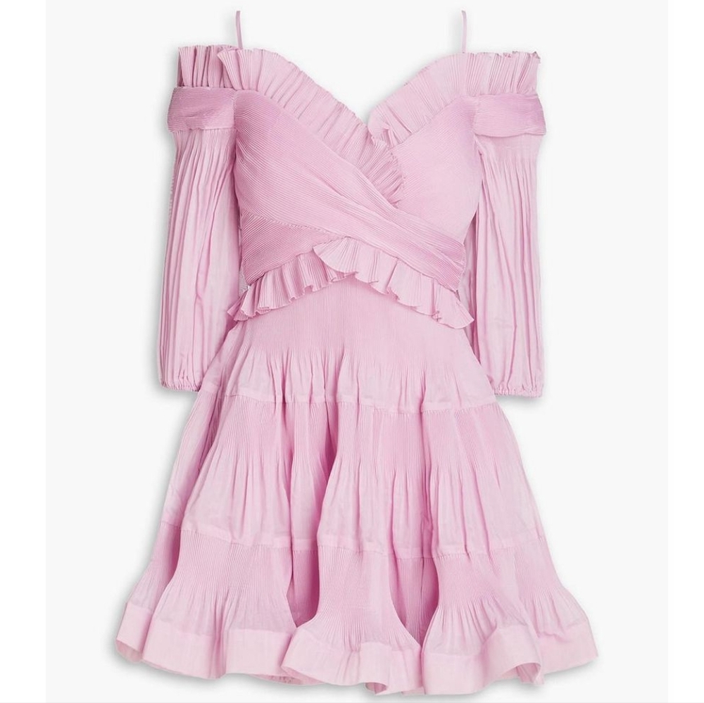 Zimmermann Pink Off-Shoulder Dress